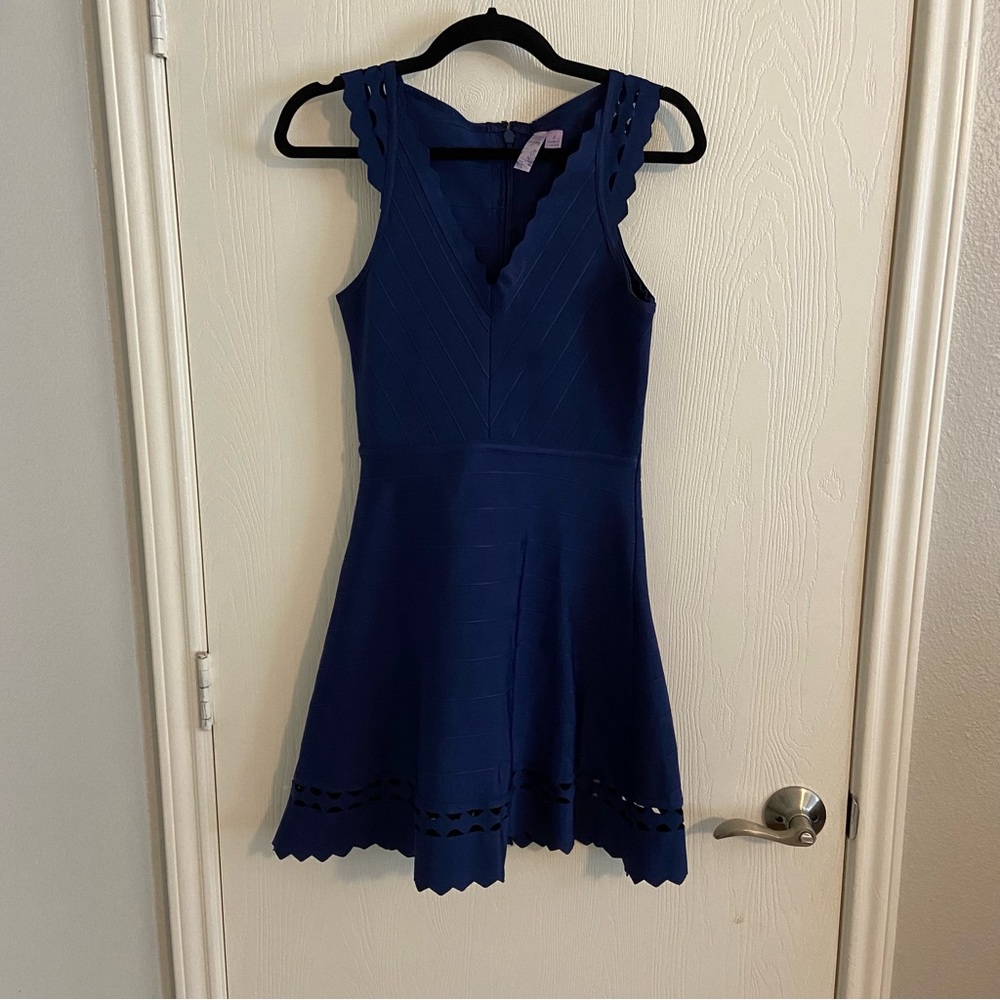 Francesca’s Royal Blue A-Line Bodycon Dress